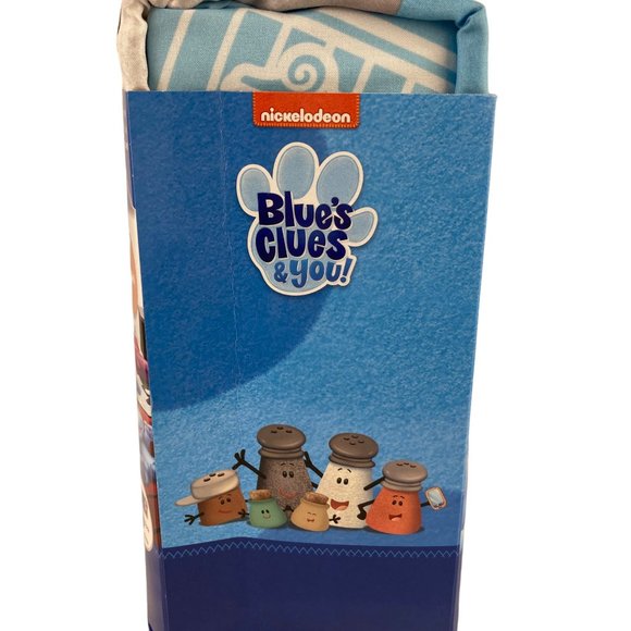 Blues Clues 3 Piece Twin Sheet Set Fitted ,Flat, & Pillow Case Nickelodeon NEW - Picture 2 of 3